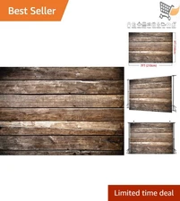 Photography Backdrop Brown Wood 7x5ft Vinyl Wall Floor Background for Studio