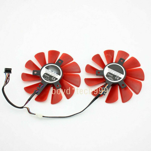 Fan 2pcs/Set HQ 85mm For XFX RX570 RX580 RX470 GPU Graphics card fan mute 4pin - Picture 4 of 5