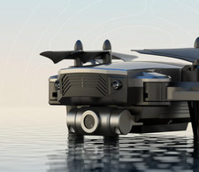 DEERC Drone With 4K Camera. Includes Instructions, Remote, Drone Battery - Blue