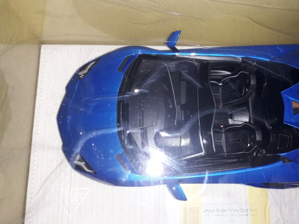 LAMBORGHINI AVENTADOR LP780-4 2021 ULTIMAE ROADSTER BLU 1/18 MAKE UP EIDOLON - Photo 4/4