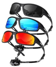 Polarized Sunglasses-for-Men-Women Sports Mens-Sunglasses: Wrap Around Sun Gl...