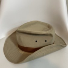 Dorfman Pacific Co Khaki Safari Hat Sun Outback Indiana Jones Tan Crushable L