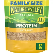 Nature Valley Protein Oats & Honey Granola, Family Size Pouch, 17 Oz...