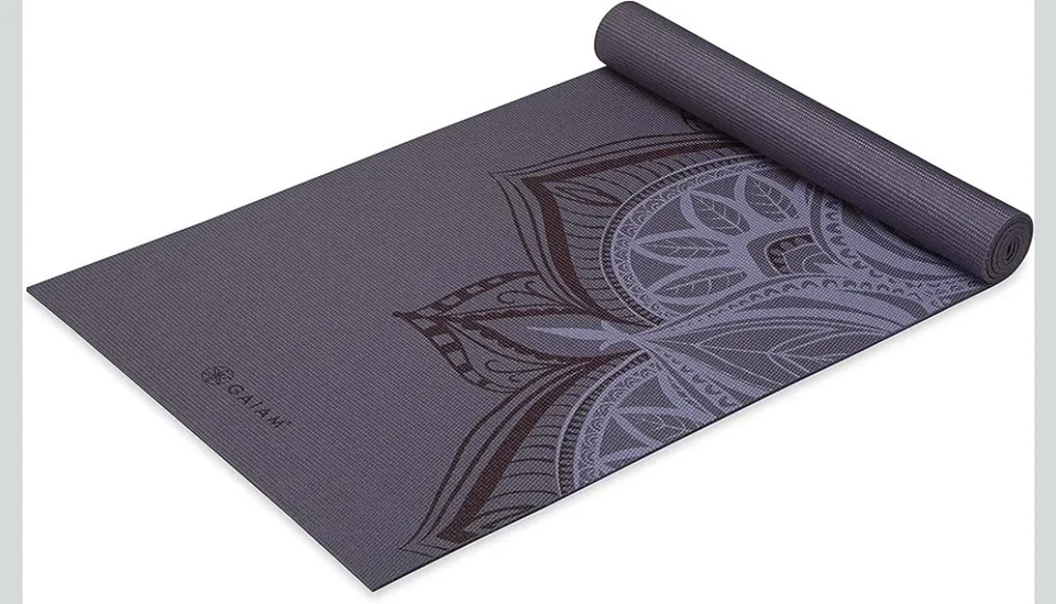 Gaiam Yoga Mat - Premium 5mm Print Thick Non Slip Exercise & Fitness Mat for All - Image 2 of 4