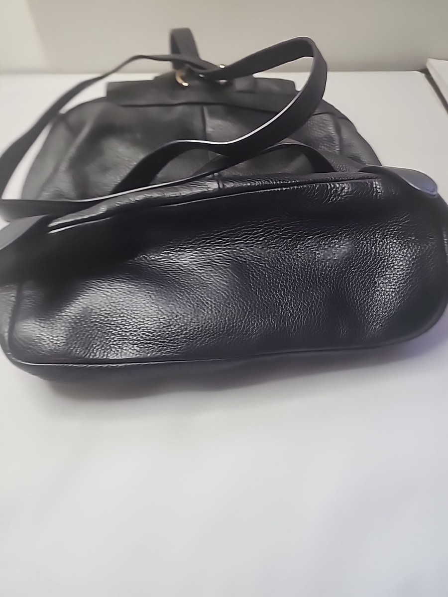 バッグ COACH F37410 backpack leather turn lock Coach Billie Black Pebbled Leather Turn Lock Drawstring Backpack