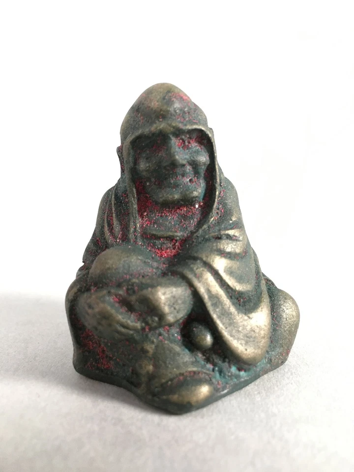 Juego de 6 estatuillas de hierro chino de colección monje budista estatua okimono de metal BD588 Foto 4 de 4