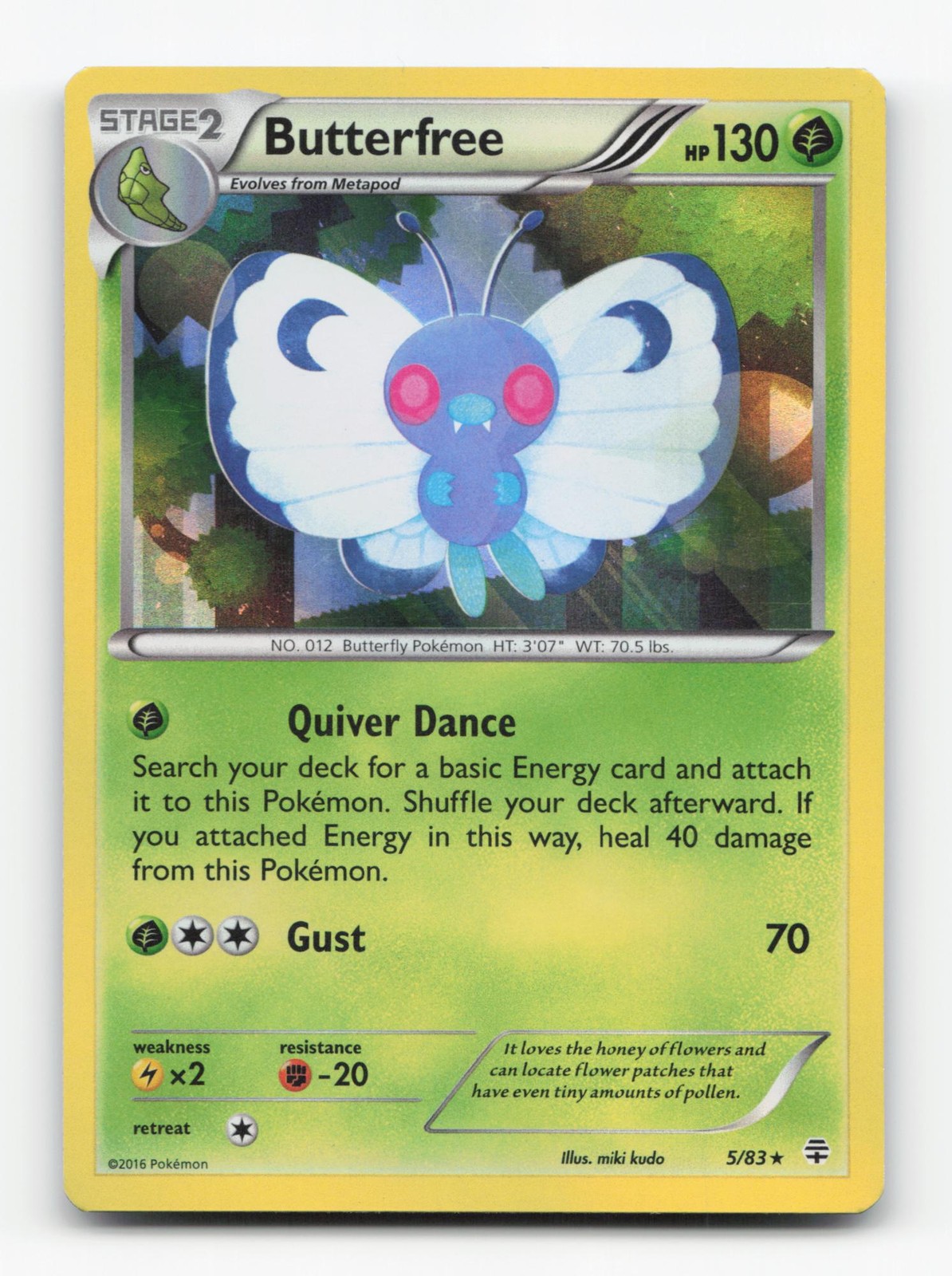 Pokemon TCG - Butterfree 5/83 Lightly Played Holo Rare Generations