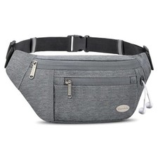Fanny Pack for Women Men,Crossbody Belt Bag with 4-Zipper Pockets,Adjustable