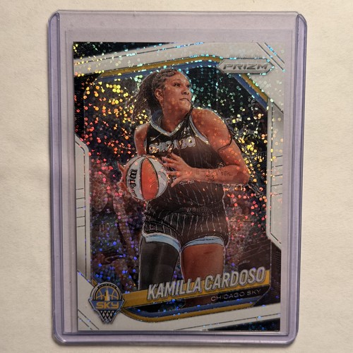 2025 Panini WNBA Prizm Kamilla Cardoso SP White Sparkle #89 Sky