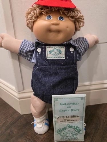 💚1984 Cabbage Patch Kid~Miles Manfred~Wheat Looped Hair~Blue Eyes