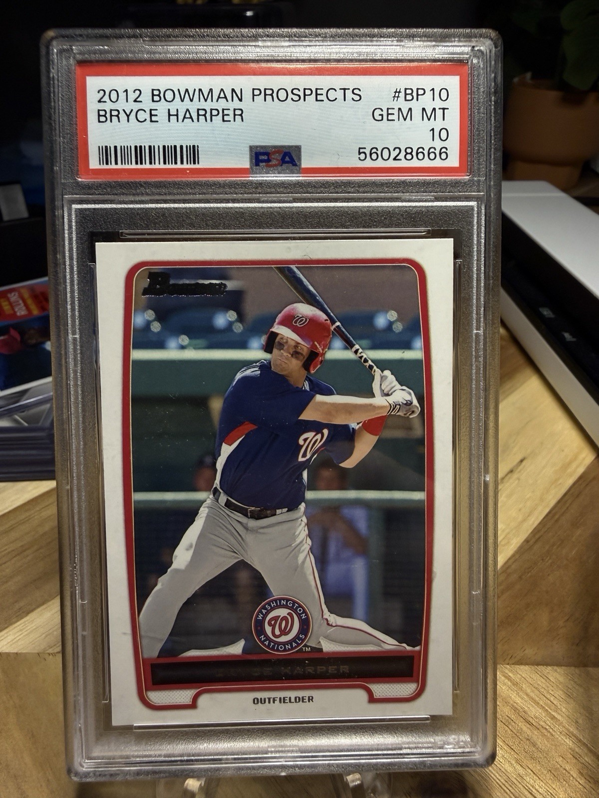 2012 Bowman Prospects Bryce Harper Rookie RC Washington Nationals PSA10 #BP10