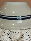 Roseville Pottery 2 Quart Stoneware Mixing Bowl Blue Stripes Heavy Ohio USA — photo 6