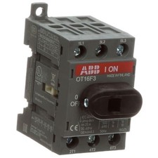 1pk ABB OT16F3 Non-Fusible Disconnect Switch, 3 Pole, 20A, Din Rail/Panel M