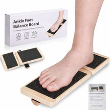 Foot Strengthener Exerciser for Sprained Axis Board Non-Slip Wood Wobble Board