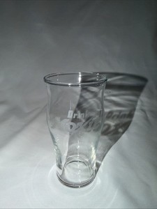 Early Acid Etched Moxie Soda Fountain Glass 4.5" Tall & NICE 