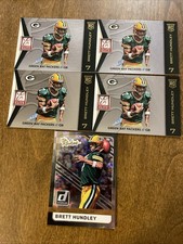 (5) Brett Hundley RC 2015 Donruss The Rookies /999 & Elite Lot Combined Ship