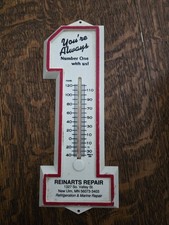 Reinhart Repair. New Ulm MN Advertisement Temperature Gauge. Made In USA