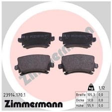 Satz Bremsbeläge Bremsklötze hinten für Skoda Octavia 1 1U2 2 1Z3 1Z5 3 | 244