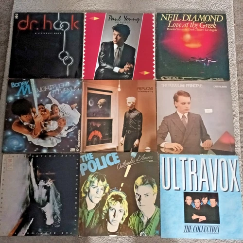 JOB LOT OF 30 VINYL RECORD LP'S MOSTLY 1970'S/80'S EAGLES ABBA NUMAN ERASURE