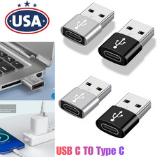 4  USB C Female to USB Male Adapter Type C to USB A Charger Cable Converter USA