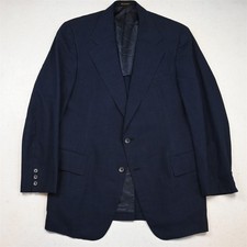 Vtg USA Made Hickey Freeman 42R Blue Wool Mens Blazer Suit Jacket Sport Coat