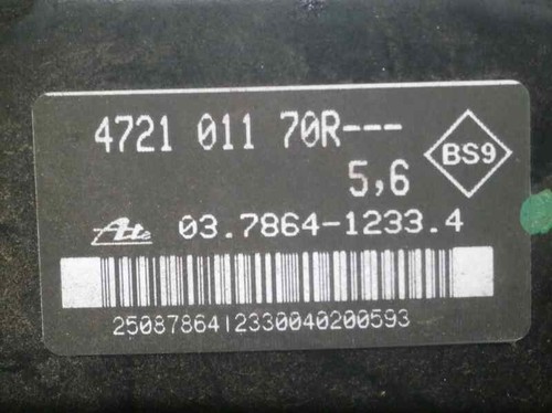 472101170R bremskraftverstärker 546189 RENAULT CLIO III 1.2 2005