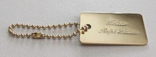 Lauren~ Ralph Lauren 67 Gold Metal Purse Hang Tag Charm & Chain Detachable 