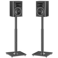 MOUNTUP Universal Speaker Stands Pair 28.3 to 37.4 Height Adjustable Floor Sp...