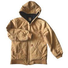 Carhartt Boys' Canvas Insulated Hooded Active Jacket, Youth L 14-16