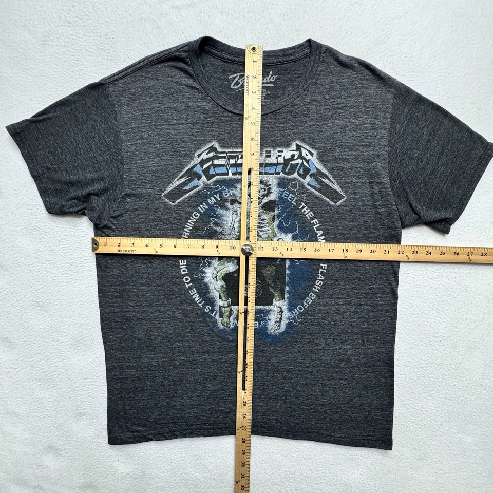 Camisa Metallica Para Hombre Grande Pushead Ride The Lightning Bravado De Colección Estilo Años 90 Foto 4 de 4