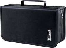 CD/DVD Case Holder, 128 Capacity CD VCD Media Wallet, Storage, Black