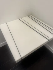 Black and Cream Marble Side Table