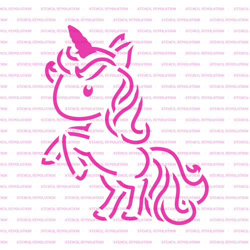 Plantilla de galletas Unicornio - plantillas Mylar duraderas y reutilizables - Imagen 6 de 6