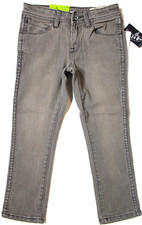 VOLCOM - Boy's Grey Stretch Skinny Leg Denim Jeans. Size 4. NWT. RRP 69.99.