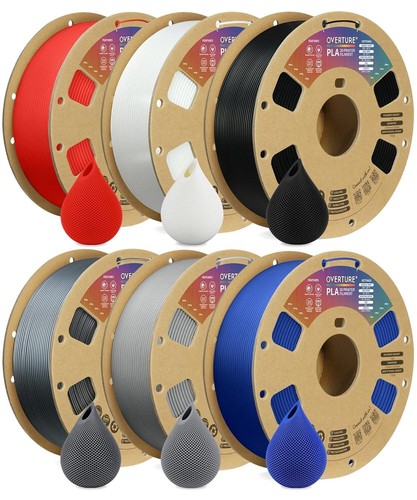 PLA Filament 1.75mm PLA 3D Printer Filament, 6kg Cardboard Spool 13.2lbs, Dim... - Picture 2 of 9