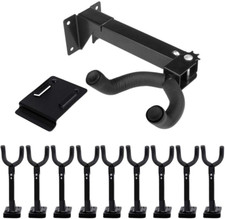 Guitar Hanger Wall Mount Hook Stand 180" Adjustable 10pcs with Slat Wall Adapter