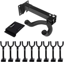 Guitar Hanger Wall Mount Hook Stand 180" Adjustable 10pcs with Slat Wall Adapter