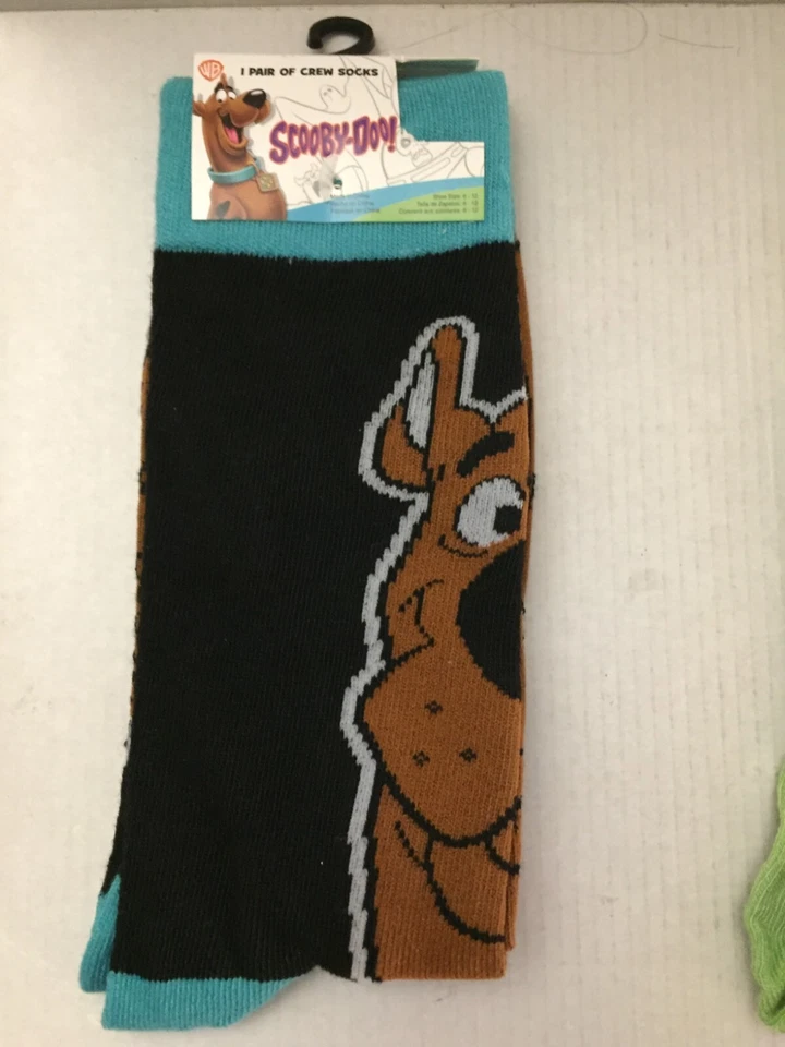 NEW 3 Pairs Scooby Doo Unisex Crew Socks Shoe Size 6-12 - Image 2 of 4