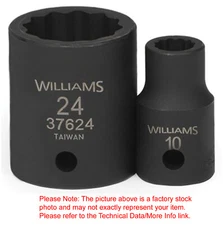 35mm 12Pt Shallow Impact Supertorque Socket 1/2"Drive Black Industrial 37635