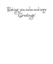 Winter Saying Wishing You A Cozy Wood Mounted Rubber Stamp NORTHWOODS D11577 New