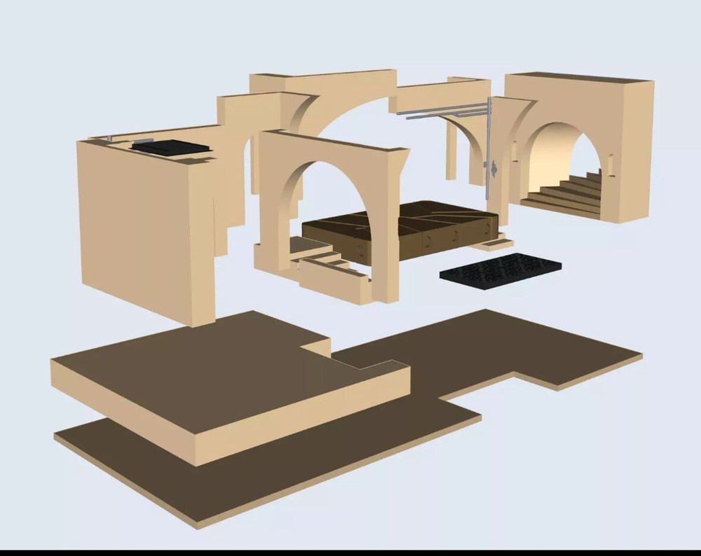 Jabba's Palace Medium Diorama for 3.75 Inch 1:18 Scale Unpainted Action Figures  