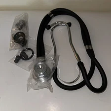 Professional Cardiology Stethoscope Black, 14a Life Limited Warranty