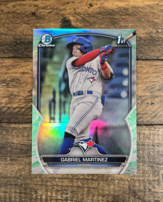 2023 GABRIEL MARTINEZ 1st Bowman Chrome Green Lunar Glow Refractor Rookie RC