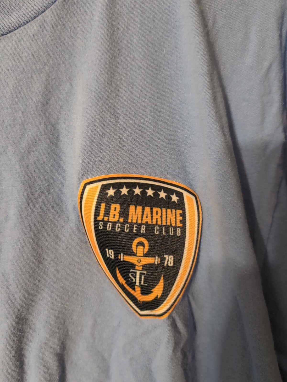 ALTRA T shirt Adidas blu calcio uomo J.B. Marine Soccer Club taglia XL