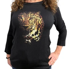 Women with Control Attitudes by Renee Printed Statement Sweater Wild Side S New