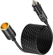 Car Charger Extension Heavy Duty 6M Cable with Inline Auxilary Charging Socket