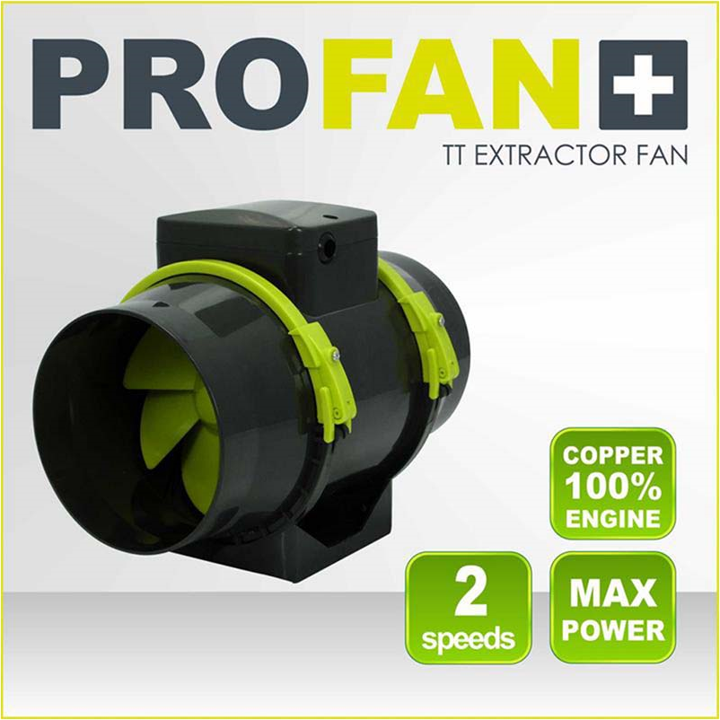 Garden Highpro ProFan TT 125 Extracteur Air Dual Fan 220/280 M³/h - 125mm - 2 Vitesses