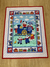 Vintage Panda Trains Dalmatian Bunny Quilted Baby Blanket 34x43