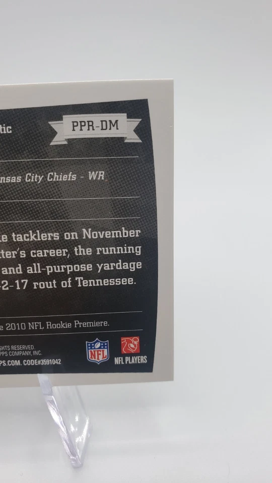 DEXTER McCLUSTER (SP) RC GAME USED JERSEY #BSR-DM KC CHIEFS 2010 BOWMAN STERLING - Image 4 of 4
