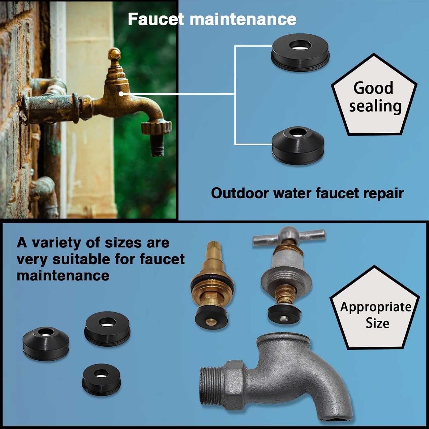Faucet Stem Washer Replacements Fix Worn Out Leaks Plumbing Repair